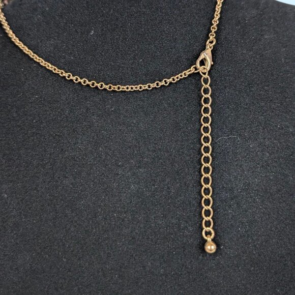 Honey Brown Stone Statement Necklace - Picture 4 of 5